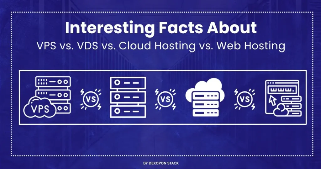 Interesting facts between VPS vs. VDS vs Cloud Hosting vs Web Hosting Services